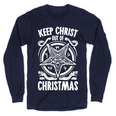Keep Christ Out of Christmas Baphomet  Longsleeve Tee